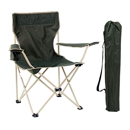 Chaise de camping pliable avec porte-boisson pour éviter le mal de dos