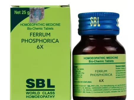Ferrum Phos 6X - [Pack of 2 x 25 grams] Homeopathic Single Biochemic