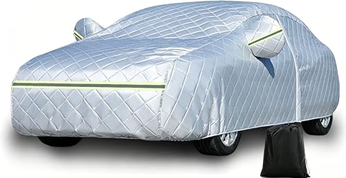 SNKOL 7 Layers Waterproof Heavy Duty Car Covers for Automobiles All Weather Season Anti-Hail UV...