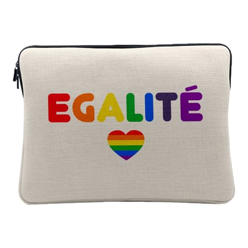 Housse ordinateur Égalité Coeur LGBTQ+ : affichez votre fierté arc-en-ciel au quotidien