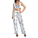 Pacchetto compreso: 1 * Crop top + 1 * Pantaloni larghi. Se hai domande sul prodotto, puoi contattarci in qualsiasi momento!