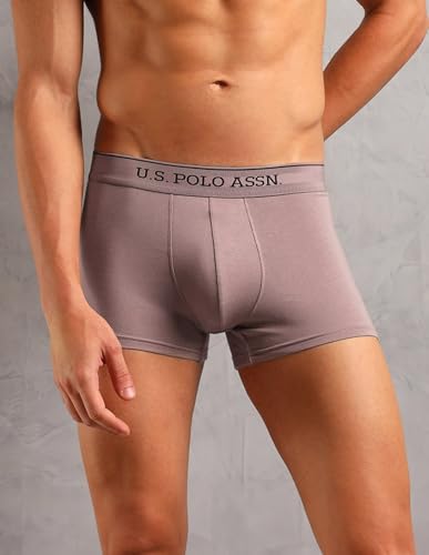Image of U.S. Polo ASSN. Mens OET17 Solid Breathable Underwear Trunks - Pack of 3