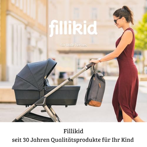 Fillikid Wickeltasche Teddy Big Exklusiv | Stilvolle Wickeltasche aus weichem Teddy-Material | Mit goldenen Details Wickelauflage, Schultertragegurt & Befestigungshaken für Kinderwagen & Buggys