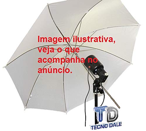 Sombrinha Branca 80 cm Difusora Suavizadora para Estúdio Foto e Vídeo