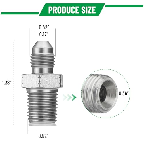 Image of 10 Pack Hydraulic Hose Adapter Fittings: 1 /4 inch JIC 37 Male x 1 /4 inch NPT Male, Straight Tube Connectors with Protection Cover