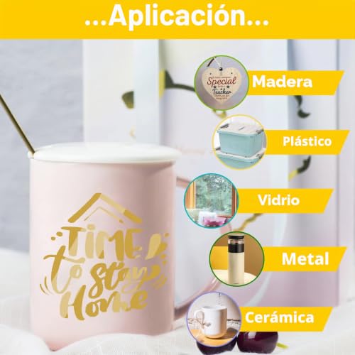 Miniatura 5 de Imodeur 5ft Vinilo Adhesivo Oro - 30,5 X 153 Cm Vinilo Permanente Oro Para Taza, Vinilo Cricut Para Regalos De Cumpleaños, Adornos De Fiestas, Decoración Del Hogar