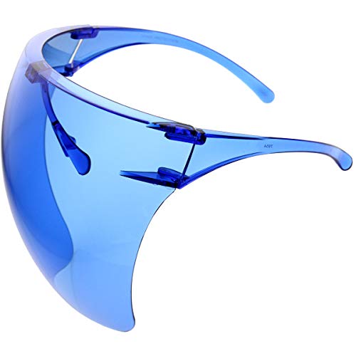Image of zeroUV - Protective Face Shield Full Cover Visor Glasses /Sunglasses (Anti-Fog /Blue Light Filter) (Blue)