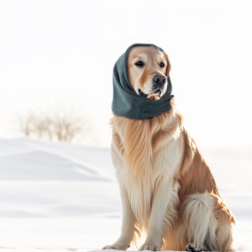 Image of Dog Calming Hoodie Ear Wraps for Dogs Ear Covers Dog Warm Ear Muffs Winter Ear Scarf for Cats Dogs