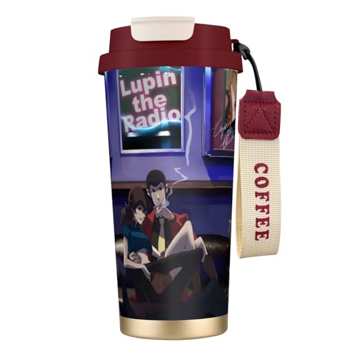 タンブラー ルパン三世 グッズ 水筒 コーヒーカップ コンビニカップ ステンレスボトル 保温保冷 ストロー付き 持ち運び 直接ドリップ 大容量 おしゃれ プレゼント