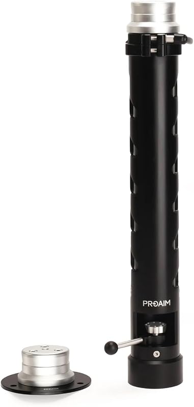 PROAIM Telescopic 27-42" Bazooka for Camera Dolly & Jib, 200kg Euro Mount | Aluminum body with Quick-Lock Lever & ratchet height knob; top/bottom Elemac compatible; adjust without removing camera