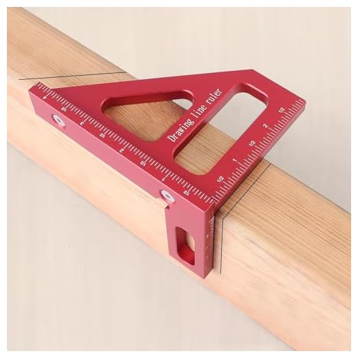 3D Multi-Angle Measuring Ruler,45/90 Degree Aluminum Alloy Woodworking Square Protractor,Drawing Line Ruler, Miter Triangle Ruler High Precision Layout Measuring Tool for Engineer Carpenter