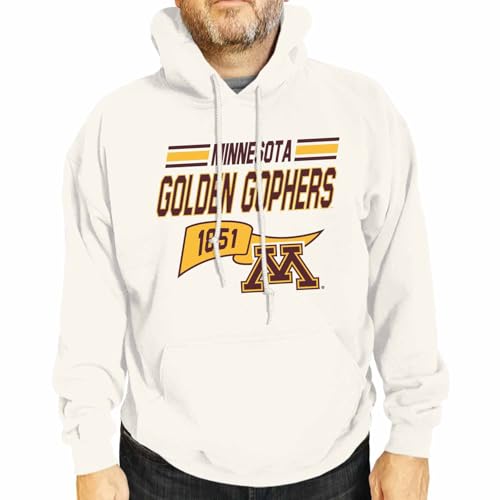 Campus Colors NCAA Adult Unisex Varsity Club Pennant Hooded Fleece