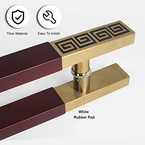 Poignée de porte de grange en acier inoxydable rouge 60 cm pour un design contemporain durable - 6