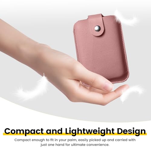 Carrying Case for Xteink X4 E-Book Reader 4.3\", PU Storage Bag with Snap Button,Pink