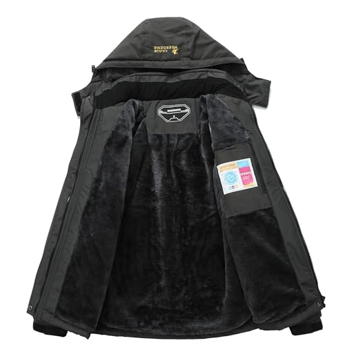 Image of MOERDENG Women's Waterproof Ski Jacket Warm Winter Snow Coat Mountain Windbreaker Hooded Raincoat Jacket