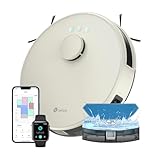 Lefant M1 Robot Aspirapolvere Lavapavimenti con Mappatura Laser dToF, Doppia Spazzola Laterale, 5500Pa, Batteria 4000mAh 200 Min, Controllo APP Alexa Google, Design Slim per Case Moderne, Champagne