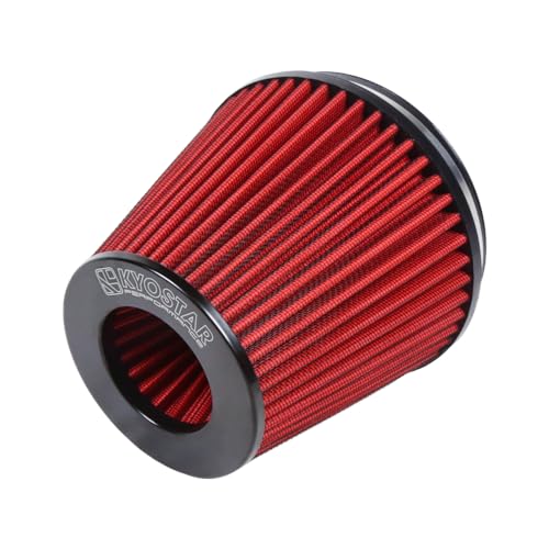Kyostar 6\" 152mm High Flow Inlet Cold Air Intake Cone Replacement Dry Air Filter Red