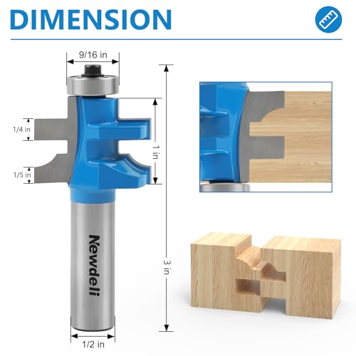 Image of Ogee Rail and Stile Router Bit Set, Newdeli 1 /2 Shank Tungsten Cabinet Edged Door Router Bit, Raised Panel Milling Cutter Tools, for Doors, Frames, Cabinets and More