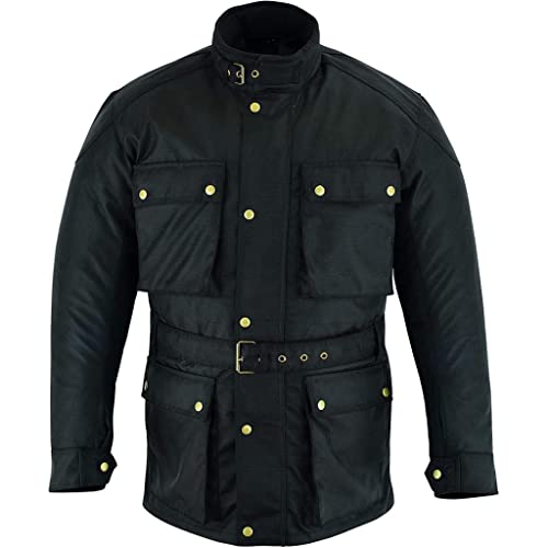Veste moto textile imperméable homme contre la pluie avec protection CE M