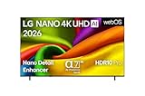 LG 75NU8E0B3LA TV 75 Zoll (190 cm) Nano 4K UHD TV (α7 Gen9 4K AI Prozessor, webOS 26, 60Hz (VRR bis zu 60Hz)) [Modelljahr 2026] [Energieklasse E]