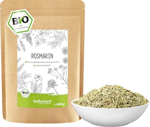 Rosmarin BIO 1000 g – getrocknet und geschnitten - Rosmarintee aus kontrolliert biologischem Anbau von bioKontor