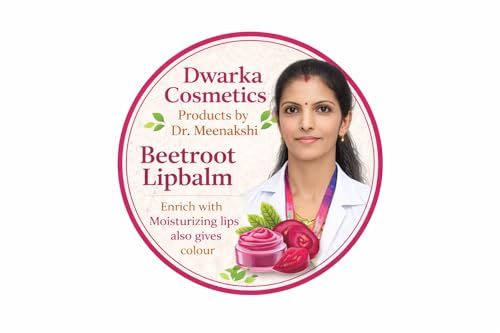 Image of Dwarka Cosmetics Beetroot Lip Balm, Moisturising with Natural Red Colour Tint, Enriched with Beetroot