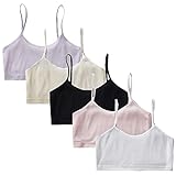 ZEILINGERY Training Bras for Girls Seamless Cami Bralettes Sports Vest,Condole Belt Girls Bra 8-12 Y