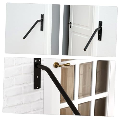 Support de rampe d'escalier en fer matériau robuste noir mat - 5