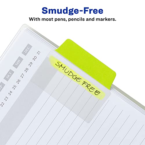 Image of Avery Ultra Tabs, 2 inch x 1.5 inch Repositionable, Neon, 48 Tabs | For Marking Pages in Books and Planners, Clear Body, 2-Side Writable Ultra Tabs, Repositionable Adhesive, Smudge-Resistant