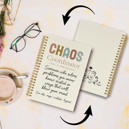 Chaos Coordinator carnet de notes de bureau inspirant pour cadeau collègue