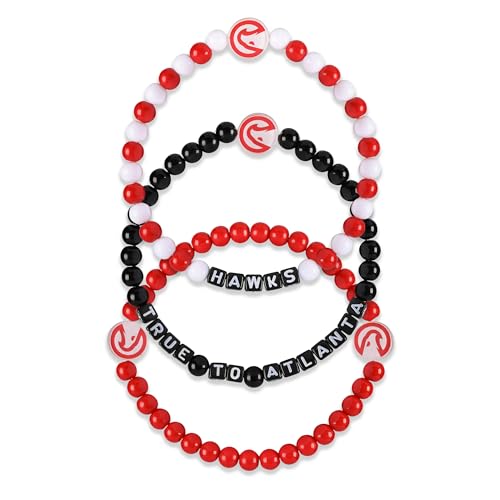 FOCO Atlanta Hawks NBA 3 Pack Beaded Friendship Bracelet