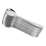 TOPPERFUN 100 piezas Cucharitas de Café Inoxidable de Cucharas Mini para Postres y Aperitivos para Lavavajillas para Restaurantes y Uso Doméstico