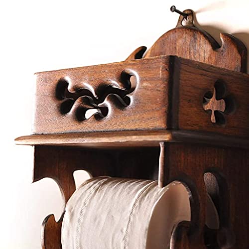 Portarrollos de papel higiénico con repisa anticaída de objetos 6