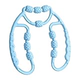 Kokiya Leg Massage Roller 10 Wheel Handheld Portable Deep Tissue Massage Tool Leg Clamp for Exercise Dancer Workout, Blue