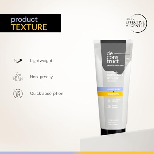 Image of Deconstruct 2 in 1 Moisturizer & Sunscreen | SPF 50 PA++++, Oil Free Moisturizer & Gel Sunscreen, Invivo Tested, Lightweight, Non-Greasy, For oily, combination, normal skin |For Men & Women - 50gm
