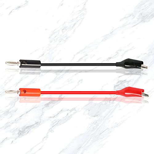 Image of 2 Pcs 18AWG 4mm Banana Plug to Alligator Clip Test Lead Wire Cable Set 1M （ Red and Black)