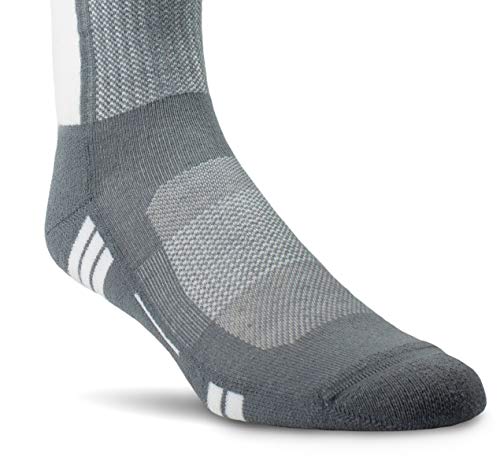 ARIAT 2351 Men's Breathable Temperature Regulating Venttek Mid Calf Performance Socks, 2-Pair Pack, Grey, L2