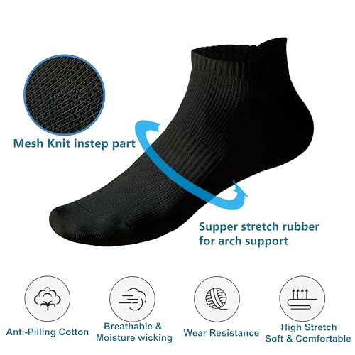 Image of MAGIARTE Womens Cotton Ankle Socks Low Cut Athletic Casual Mutil Color No Show Running Socks for Women