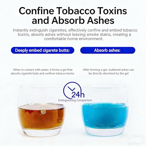 Image of Disposable Ashtray 25-Pack - Portable Paper Cigarette Ashtrays with Water-Activated Gel Sand Base, Odor Control & Mess-Free Design for Home, Office, Car, Patio, Travel,Camping & Outdoor Use