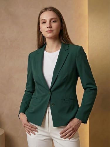 Image of ROCKSY Black Smart Casual Formal Blazer for Women, Regular Fit Stylish Blazer for Women