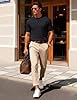Cavva Mens T Shirt Black Plain Casual T-Shirts Summer Drop Shoulder Tee Shirt Basic Cotton Round Neck Shirts Short Sleeved XXL #1