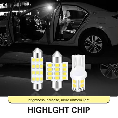Kit de 24 luces LED interiores para coche T10 y Festoon miniatura 4