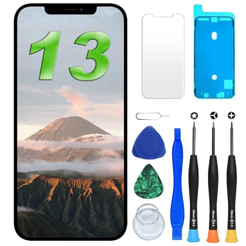 DIGI4U for iPhone 13 Screen Replacement 6.1 3D Touch Truetone FaceID LCD Touch Display Digitizer Assembly with Repair Tool Kit for iPhone 13 Replacement Screen(A2482 A2631 A2633 A2634 A2635)
