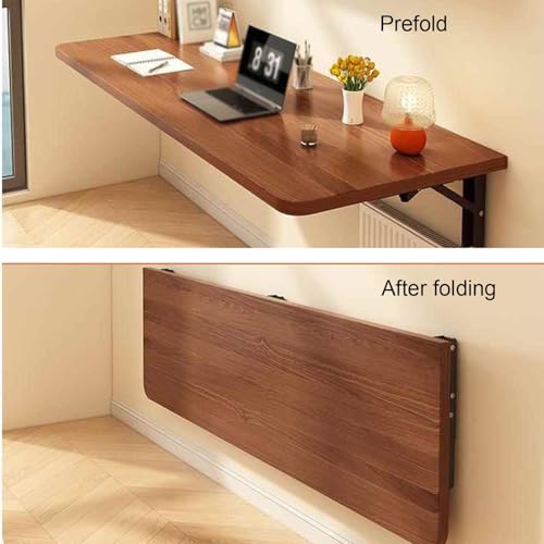 Table pliante murale 120 x 40 cm bureau rabattable et meuble cuisine - 5