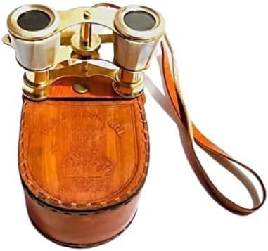 Opera - Binoculares de latón con madreperla la Dauphin París Opera gafas con caja de confirmación Acción de Gracias Artículo de regalo Mejor Mujer