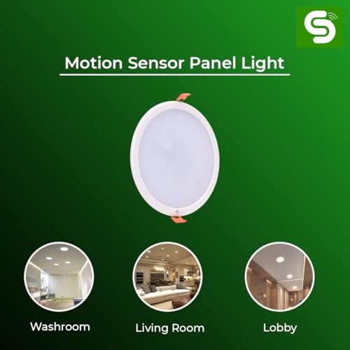 Image of 20W Motion Sensor Round LED Panel Light Cool White ESY-L20RED
