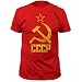 CCCP SOVIET RUSSIA Distressed Communism USSR Hammer Sickle Adult T-shirt - Red, Large