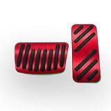 Rxmgf Brake Pedal Gas Accelerator Pedal Cover Compatible with Hyundai Elantra 2017-2024 Kona 2018-2024 Veloster 2019-2022 Accent 2012-2022 (Red)