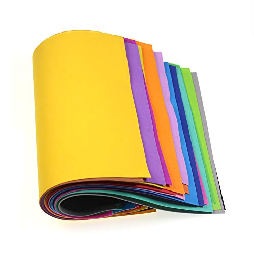 GREATFISHING 10 Best Color/Set Fly Tying Foam Sheet Chartreuse Green Orange Floating Dry Fly Grass Hopper Popper Fly Tying Materials 1mm Thickness 9.6X7.2 inch