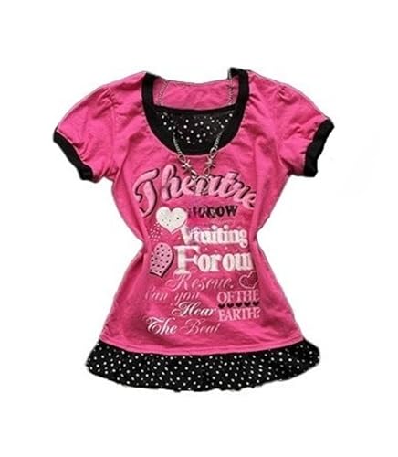 Image of Kawaii Cutecore Harajuku Y2k 2000s Tops Summer Preppy Aesthetic Alt Goth Emo Short Sleeve Graphic Tees